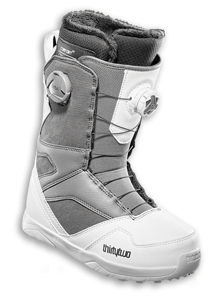 THIRTY TWO WOMENS STW DOUBLE BOA SNOWBOARD BOOTS - WHITE CAMO - 2024 WHITE CAMO SNOWBOARD BOOTS