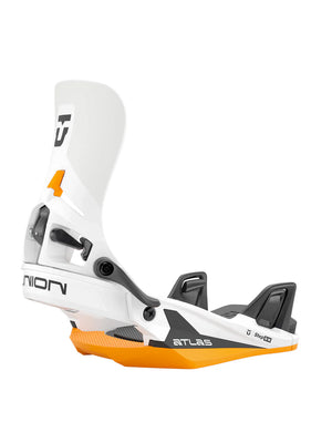 
                  
                    Load image into Gallery viewer, UNION ATLAS STEP ON SNOWBOARD BINDINGS - WHITE/ORANGE - 2026 SNOWBOARD BINDINGS
                  
                