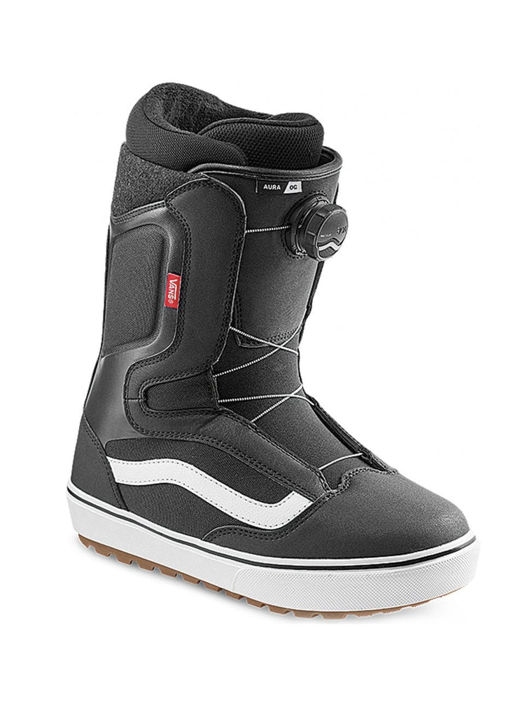 VANS AURA OG SNOWBOARD BOOTS - BLACK WHITE - 2024 BLACK WHITE SNOWBOARD BOOTS