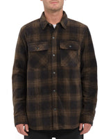 VOLCOM BOWERED FLEECE OVER-SHIRT - BISON - 2024 BISON FLEECE