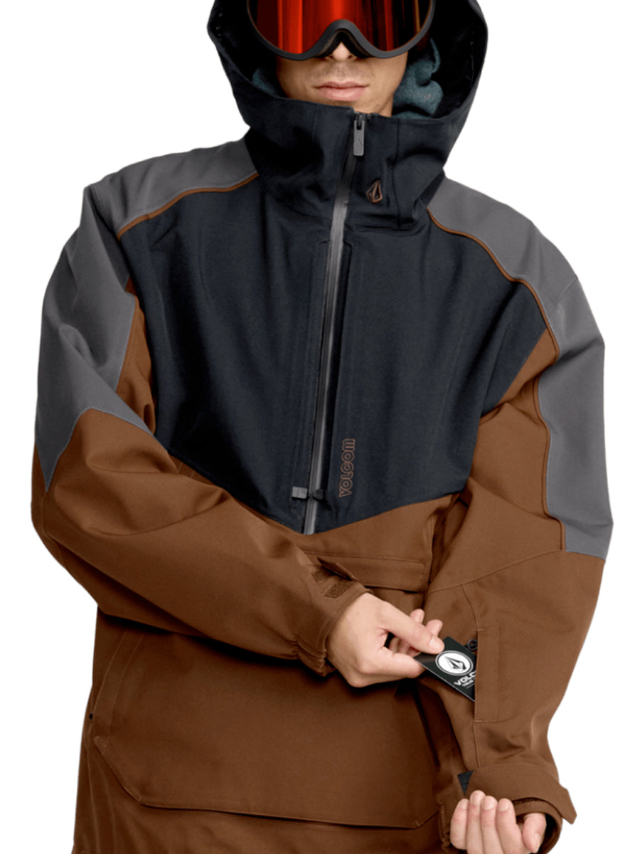 VOLCOM BRIGHTON PULLOVER SNOWBOARD JACKET - BROWN - 2026 | BOARDWISE ...