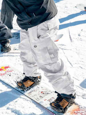 
                  
                    Load image into Gallery viewer, VOLCOM NWRK BAGGY SNOWBOARD PANT - WHITE CAMO - 2024 SNOWBOARD PANTS
                  
                