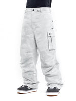 VOLCOM NWRK BAGGY SNOWBOARD PANT - WHITE CAMO - 2024 WHITE CAMO SNOWBOARD PANTS