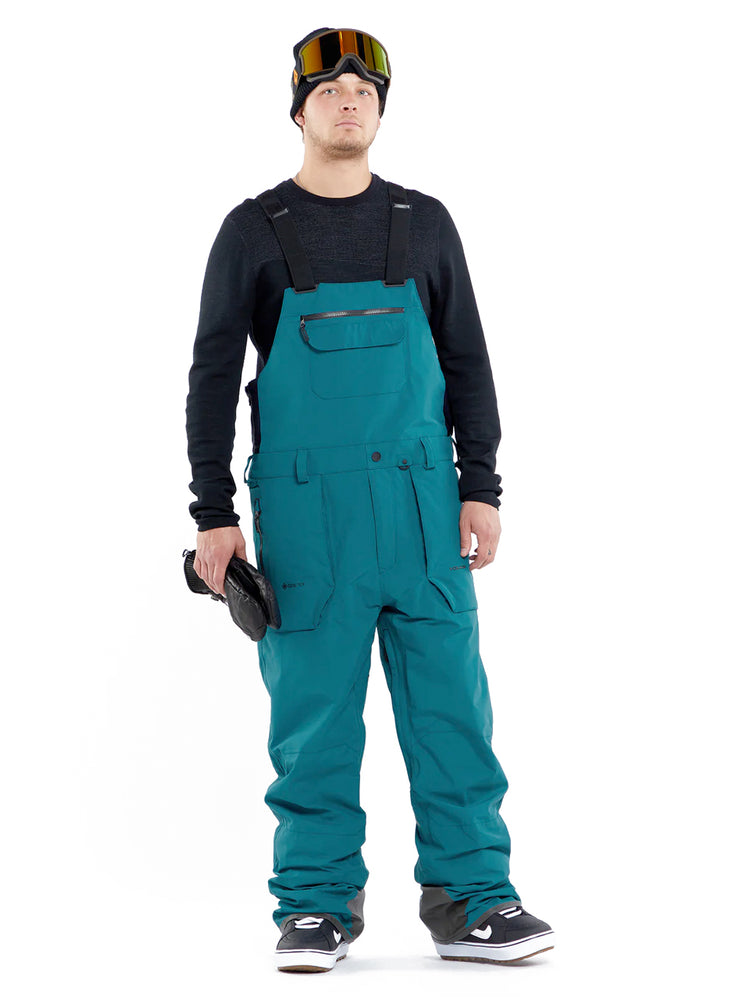 VOLCOM RAIN GORE TEX BIB OVERALL SNOWBOARD PANT - BLUE - 2024 BLUE SNOWBOARD PANTS