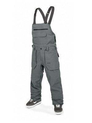 VOLCOM ROAN BIB OVERALL SNOWBOARD PANT CHARCOAL 2025