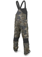 VOLCOM ROAN BIB OVERALL SNOWBOARD PANT - CLOUDWASH CAMO - 2024 SNOWBOARD PANTS