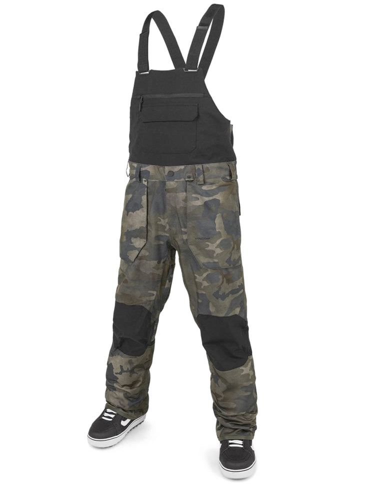 VOLCOM ROAN BIB OVERALL SNOWBOARD PANT - CLOUDWASH CAMO - 2024 CLOUDWASH CAMO SNOWBOARD PANTS