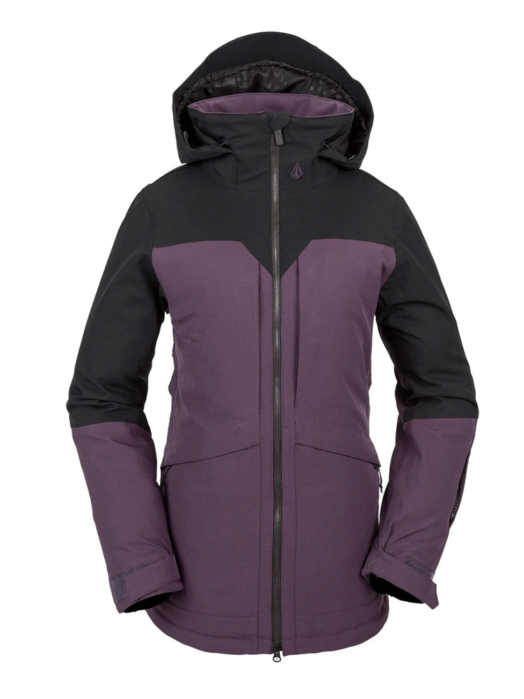 
                  
                    Load image into Gallery viewer, VOLCOM WOMENS SHELTER 3D STRETCH SNOWBOARD JACKET - BLACKBERRY - 2024 BLACKBERRY SNOWBOARD JACKETS
                  
                