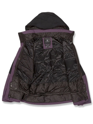 
                  
                    Load image into Gallery viewer, VOLCOM WOMENS SHELTER 3D STRETCH SNOWBOARD JACKET - BLACKBERRY - 2024 SNOWBOARD JACKETS
                  
                