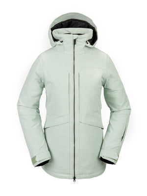 
                  
                    Load image into Gallery viewer, VOLCOM WOMENS SHELTER 3D STRETCH SNOWBOARD JACKET - SAGE FROST - 2024 SAGE FROST SNOWBOARD JACKETS
                  
                