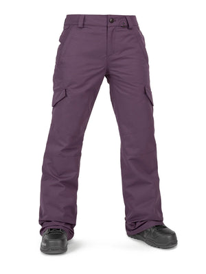 
                  
                    Load image into Gallery viewer, VOLCOM WOMENS BRIDGER INSULATED SNOWBOARD PANT - BLACKBERRY - 2024 BLACKBERRY SNOWBOARD PANTS
                  
                