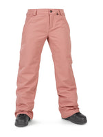 VOLCOM WOMENS FROCHICKIE INSULATED SNOWBOARD PANT - EARTH PINK - 2024 EARTH PINK SNOWBOARD PANTS