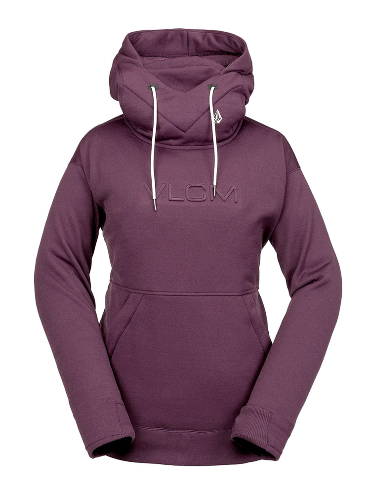 VOLCOM WOMENS RIDING HYDRO HOODIE - BLACKBERRY - 2024 BLACKBERRY HOODIES