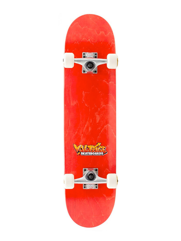 VOLTAGE GRAFFITI LOGO SKATEBOARD COMPLETE 7.5 RED skateboard completes