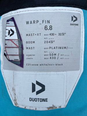2024 Duotone Warp Fin 6.8 m2 Used windsurfing sails