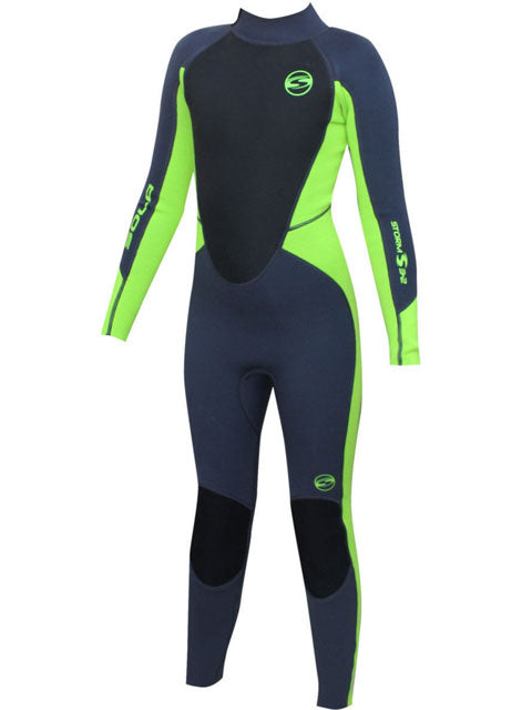 2019 Sola Storm 3/2MM Summer Wetsuit Graphite Lime XXXXS Kids summer wetsuits