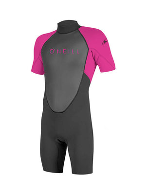 
                  
                    Load image into Gallery viewer, 2021 O&amp;#39;Neill Reactor 2MM Kids Shorty Wetsuit Black Berry Kids shorty wetsuits
                  
                