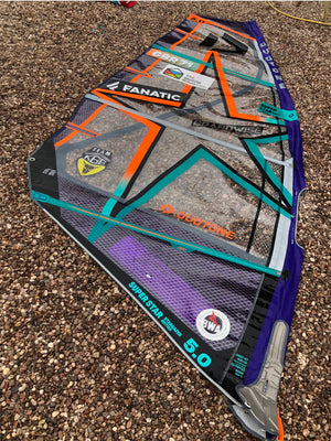 
                  
                    Load image into Gallery viewer, 2021 Duotone Super Star Stargazer edition 5.0 Used windsurfing sails
                  
                