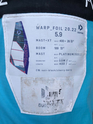 
                  
                    Load image into Gallery viewer, 2022 Duotone Warp Foil 5.9 m2 (gbr71) Used windsurfing sails
                  
                