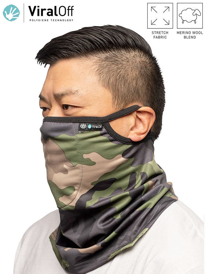 686 POLYGIENE VIRALOFF REFORM FACEMASK - SURPLUS MULTI CAMO O S SURPLUS MULTI CAMO FACEMASKS