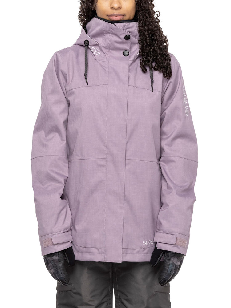 686 WOMENS SMARTY SPELLBOUND 3-IN-1 SNOWBOARD JACKET - DUSTY ORCHID TEXTURE - 2023 DUSTY ORCHID TEXTURE SNOWBOARD JACKETS