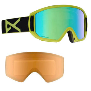 
                  
                    Load image into Gallery viewer, ANON RELAPSE SNOWBOARD GOGGLE -BLACK GREEN BLACK GREEN SONAR GREEN GOGGLES
                  
                