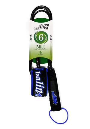 
                  
                    Load image into Gallery viewer, BALIN BULL SERIES 6&amp;#39; 7MM - SURFBOARD LEASH 6&amp;#39; BLACK/BLUE SURF LEASH
                  
                