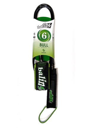 
                  
                    Load image into Gallery viewer, BALIN BULL SERIES 6&amp;#39; 7MM - SURFBOARD LEASH 6&amp;#39; BLACK GREEN SURF LEASH
                  
                
