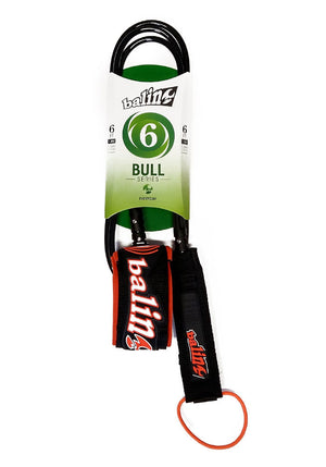 
                  
                    Load image into Gallery viewer, BALIN BULL SERIES 6&amp;#39; 7MM - SURFBOARD LEASH 6&amp;#39; BLACK/RED SURF LEASH
                  
                