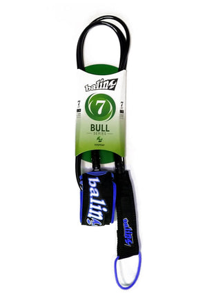 
                  
                    Load image into Gallery viewer, BALIN BULL SERIES 7&amp;#39; 7MM - SURFBOARD LEASH 7&amp;#39; BLACK BLUE SURF LEASH
                  
                