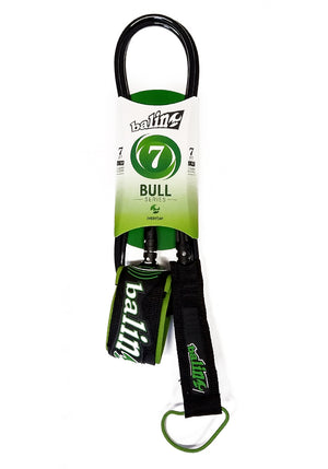 
                  
                    Load image into Gallery viewer, BALIN BULL SERIES 7&amp;#39; 7MM - SURFBOARD LEASH 7&amp;#39; BLACK GREEN SURF LEASH
                  
                