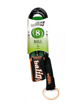 
                  
                    Load image into Gallery viewer, BALIN BULL SERIES 8&amp;#39; 7MM - SURFBOARD LEASH 8&amp;#39; BLACK ORANGE SURF LEASH
                  
                