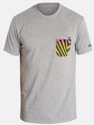 18 Billabong Team Pocket Rash T-Shirt Grey M Rashvests