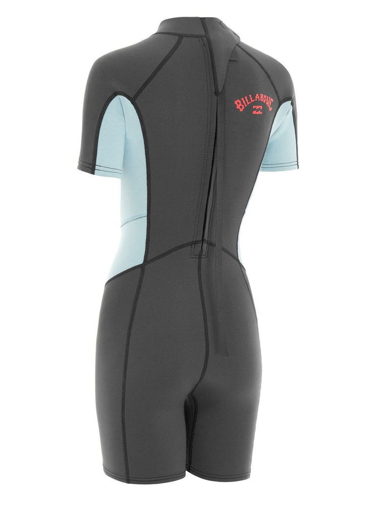 Billabong Launch 2mm Ladies Shorty Wetsuit - Grey - 2022 Womens shorty wetsuits