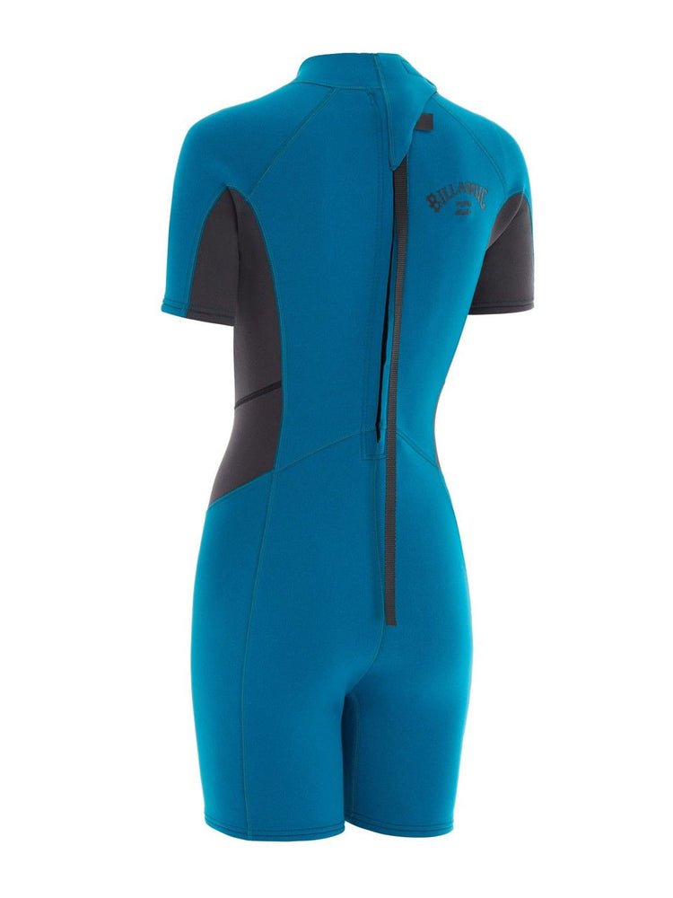 Billabong Launch 2mm Ladies Shorty Wetsuit - Pacific - 2022 Womens shorty wetsuits