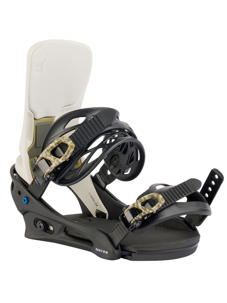 BURTON CARTEL X RE:FLEX SNOWBOARD BINDINGS - BLACK STOUT WHITE LOGO - 2023 BLACK STOUT WHITE LOGO SNOWBOARD BINDINGS