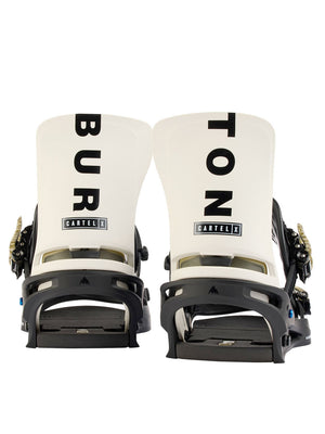 BURTON CARTEL X RE:FLEX SNOWBOARD BINDINGS - BLACK STOUT WHITE LOGO - 2023 SNOWBOARD BINDINGS