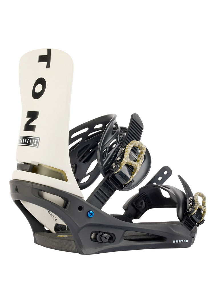 BURTON CARTEL X RE:FLEX SNOWBOARD BINDINGS - BLACK STOUT WHITE LOGO - 2023 SNOWBOARD BINDINGS