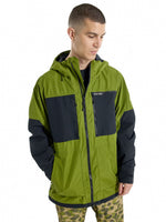 BURTON FROSTNER SNOWBOARD JACKET - CALLA GREEN TRUE BLACK - 2023 CALLA GREEN TRUE BLACK SNOWBOARD JACKETS