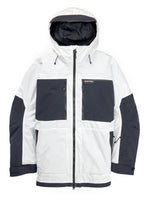 BURTON FROSTNER SNOWBOARD JACKET - STOUT WHITE TRUE BLACK - 2023 STOUT WHITE TRUE BLACK SNOWBOARD JACKETS