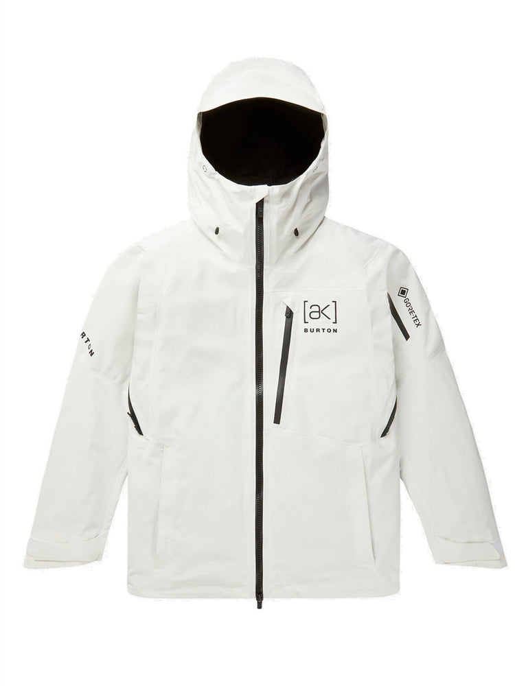 BURTON AK GORE TEX CYCLIC SNOWBOARD JACKET - STOUT WHITE - 2024 STOUT WHITE SNOWBOARD JACKETS