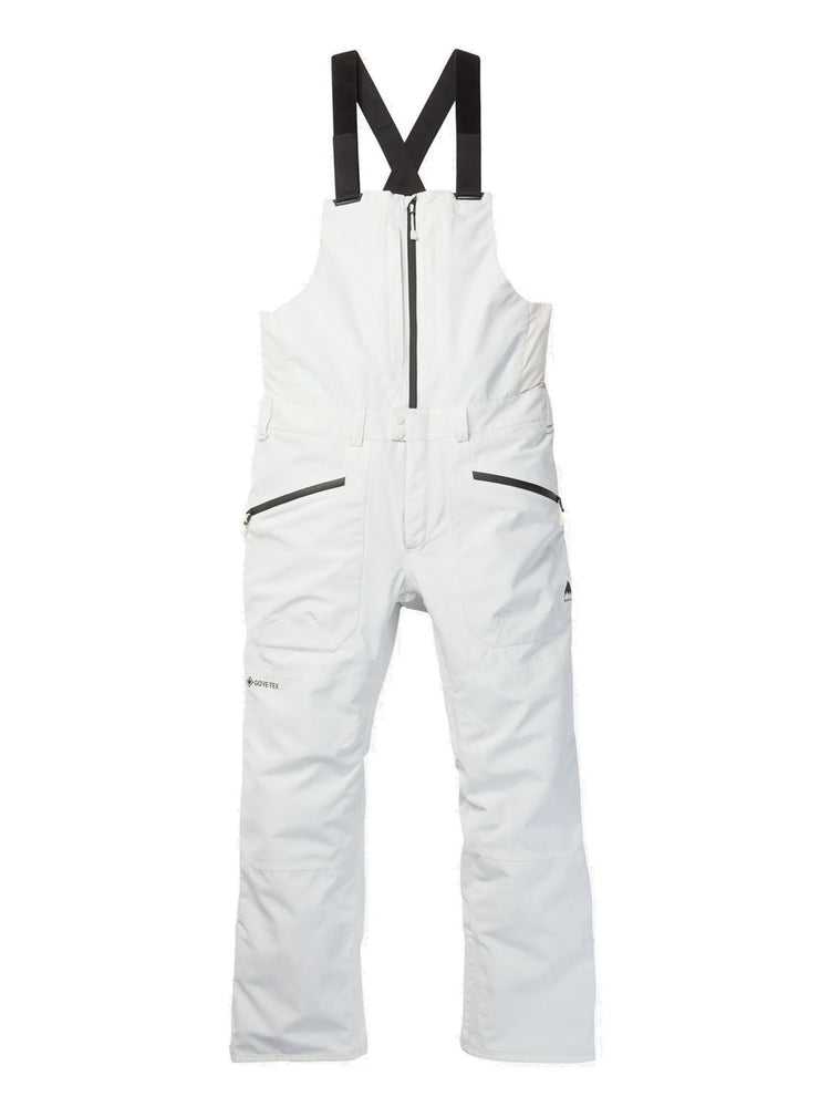 BURTON GORE-TEX RESERVE 2L BIB SNOWBOARD PANT - STOUT WHITE - 2023 STOUT WHITE SNOWBOARD PANTS