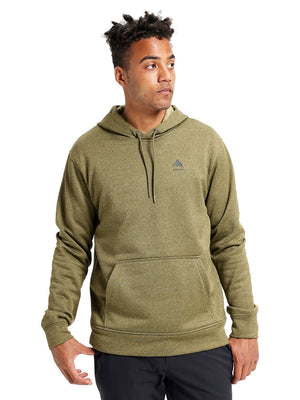 Burton Men's Oak Pullover Fleece Hoodie - Regular Fit, Brushed Polyester, Thumbholes, Bluesign Approved