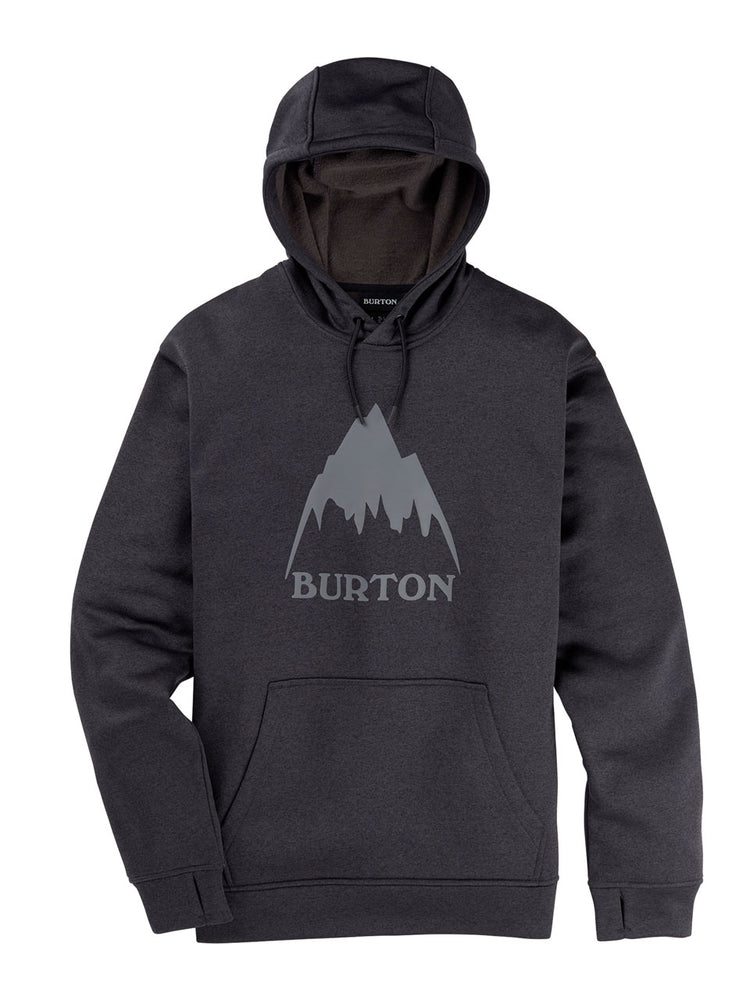 BURTON OAK POLLOVER HOODIE - TRUE BLACK HEATHER - 2023 TRUE BLACK HEATHER HOODIES