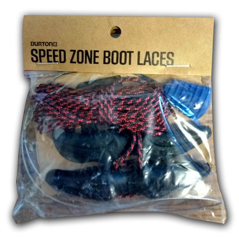 BURTON SPEED ZONE BOOT LACES BLACK RED SNOWBOARD PARTS