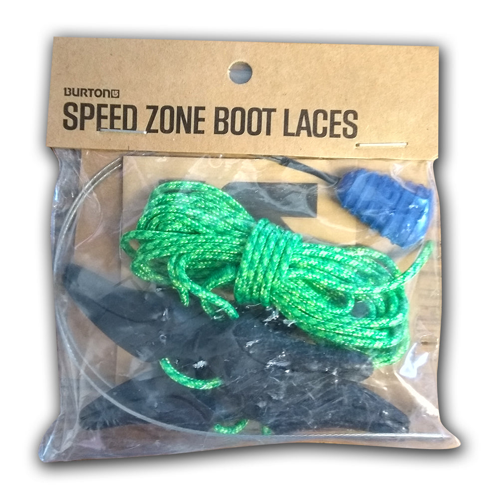 BURTON SPEED ZONE BOOT LACES GREEN YELLOW SNOWBOARD PARTS