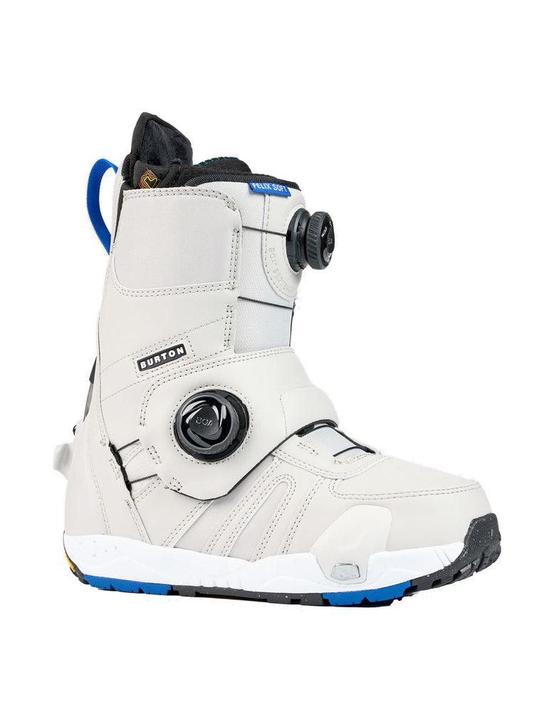 BURTON WOMENS FELIX SOFT STEP ON SNOWBOARD BOOTS - GRAY CLOUD - 2023 GRAY CLOUD SNOWBOARD BOOTS