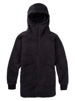 BURTON WOMENS MINXY FULL ZIP FLEECE - TRUE BLACK SHERPA - 2021 TRUE BLACK SHERPA FLEECE