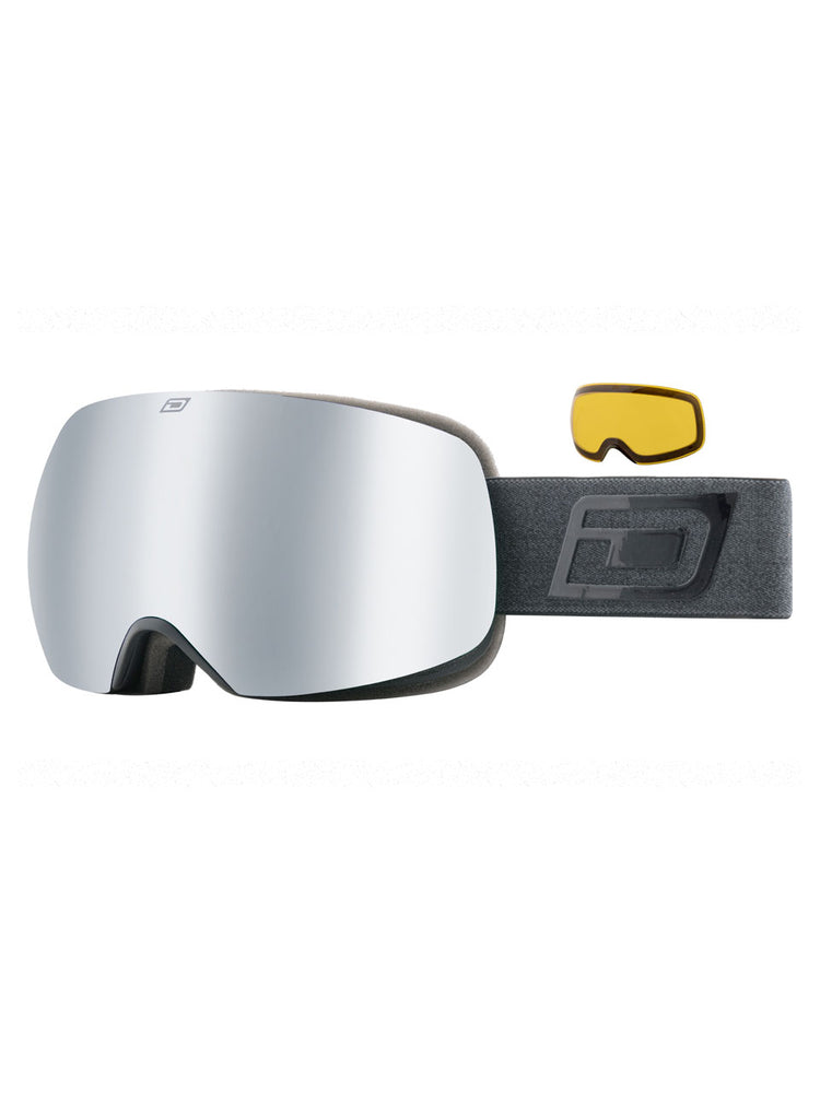 
                  
                    Load image into Gallery viewer, DIRTY DOG MUTANT ORACLE SNOWBOARD GOGGLES - BLACK GREY SILVER MIRROR BLACK GREY SILVER MIRROR GOGGLES
                  
                