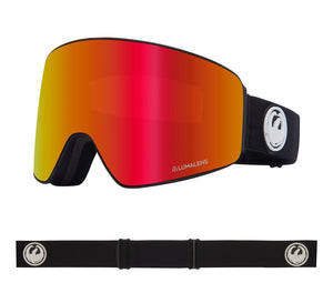 
                  
                    Load image into Gallery viewer, DRAGON PXV SNOWBOARD GOGGLES - BLACK RED + ROSE LENS - 2020 O/S BLACK RED IONIZED + ROSE GOGGLES
                  
                